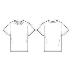 TEE fashion flat sketch template
