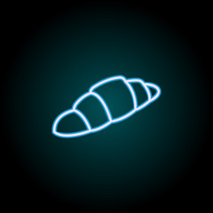 croissant neon icon. Elements of Food set. Simple icon for websites, web design, mobile app, info graphics