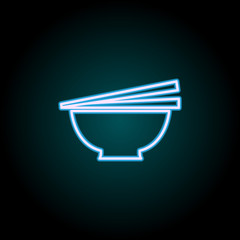 soup plate neon icon. Elements of Food set. Simple icon for websites, web design, mobile app, info graphics