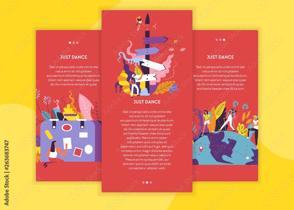 Wall mural travel agency web pages templates suitcase and pointer world globe
