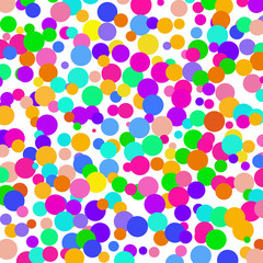 Bright colorful confetti on a white background.       