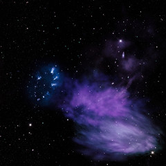 Being shone nebula. 3D rendering