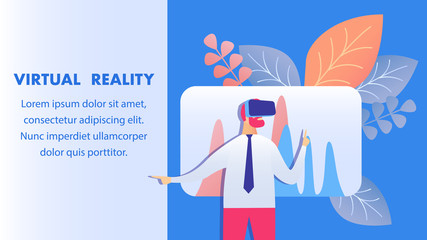 Virtual Reality Technology Banner Vector Template