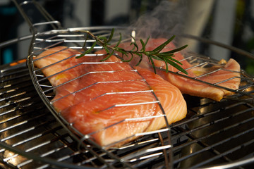 Grillen Lachs Fisch