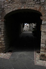 Italy, Umbria: Ancient alley to Corciano.