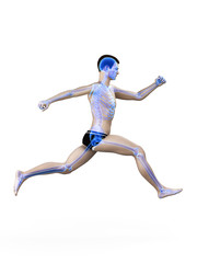 Fototapeta na wymiar 3d rendered medically accurate illustration of a man running