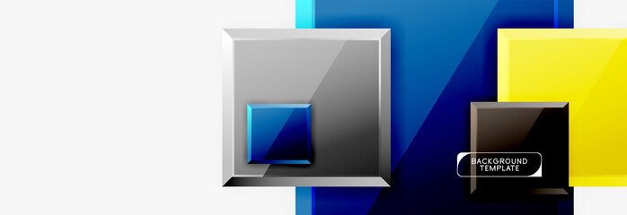 Fototapeta premium Minimal square banner abstract background