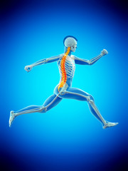 Fototapeta na wymiar 3d rendered medically accurate illustration of a runners painful back