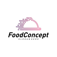 Fototapeta premium Fast Food Logo Concept Vector. Cooking logo Design Template Vector. Icon Symbol