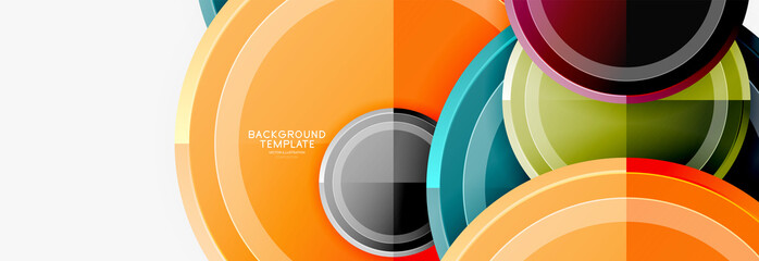 Colorful glossy circles background