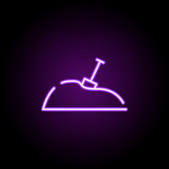 shovel, sand neon icon. Elements of construction set. Simple icon for websites, web design, mobile app, info graphics