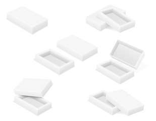 Fototapeta na wymiar empty cardboard box packaging blank template for design stock vector illustration