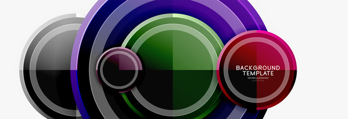 Obraz premium Colorful glossy circles background