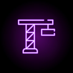 crane neon icon. Elements of construction set. Simple icon for websites, web design, mobile app, info graphics
