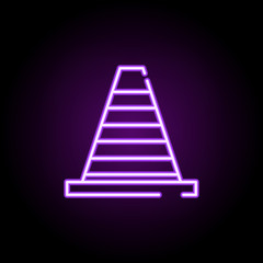 cone neon icon. Elements of construction set. Simple icon for websites, web design, mobile app, info graphics