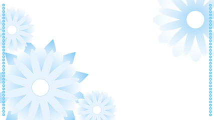 Light blue spring soft background with blue flowers
