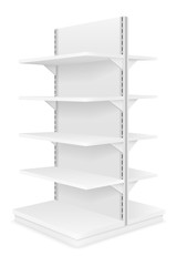 shelving rack for store trading empty template for design stock vector illustration