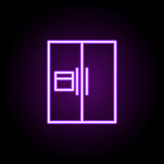 double-wing refrigerator neon icon. Elements of web set. Simple icon for websites, web design, mobile app, info graphics
