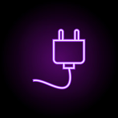 Obraz premium electric plug neon icon. Elements of web set. Simple icon for websites, web design, mobile app, info graphics