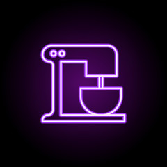mixer neon icon. Elements of web set. Simple icon for websites, web design, mobile app, info graphics
