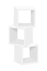 Obraz premium shelving rack for exhibition presentation or advertising of products and goods empty template for design stock vector illustration