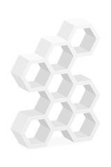 shelving rack for exhibition presentation or advertising of products and goods empty template for design stock vector illustration