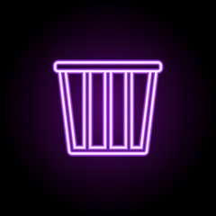 laundry basket neon icon. Elements of web set. Simple icon for websites, web design, mobile app, info graphics