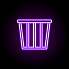 laundry basket neon icon. Elements of web set. Simple icon for websites, web design, mobile app, info graphics
