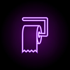 toilet paper neon icon. Elements of web set. Simple icon for websites, web design, mobile app, info graphics