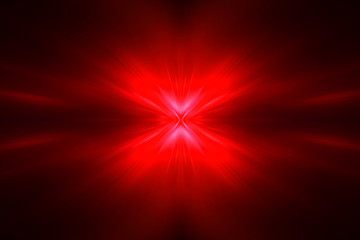 red circular wave glow. kaleidoscope lighting effect.