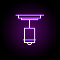 chandelier neon icon. Elements of web set. Simple icon for websites, web design, mobile app, info graphics