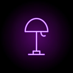table lamp neon icon. Elements of web set. Simple icon for websites, web design, mobile app, info graphics