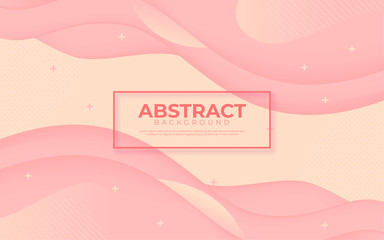 Abstract 3D minimalist soft pink color background design.  Fluid dynamic vector eps10 editable.