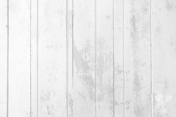 White Grunge Wood Fence Texture Background.