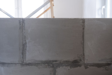 wall installation of tongue-and-groove gypsum blocks