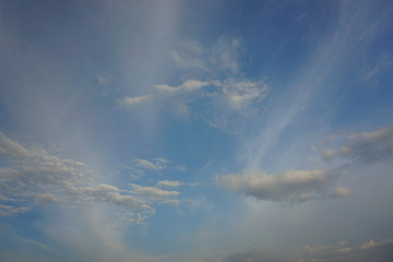 Fototapeta na wymiar Blue sky with cloud in group for amazing panomara background
