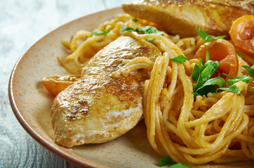 Spicy Chicken Lazone Pasta