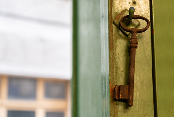Old door key