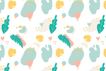 Modern and stylish womanly digital background with different shapes and line arts.	