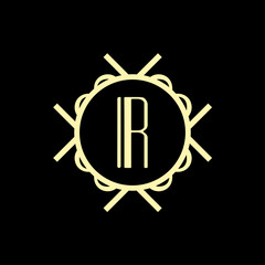 Art Deco modern monogram