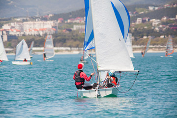 Fototapeta premium yachting in sea