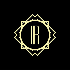 Art Deco modern monogram