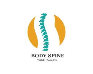 Fototapeta premium Spine diagnostics symbol logo template vector illustration