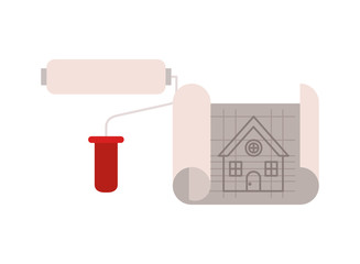 construction plan isolated icon