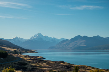 Fototapeta premium Mountain landscape, Lake Tekapo, New Zealand