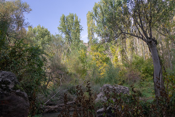 Ancient Ortahisar caves in Cappadocia province, Turkey