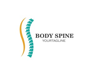 Spine diagnostics symbol logo template vector illustration