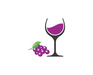 wine glasses toasting logo icon vector
