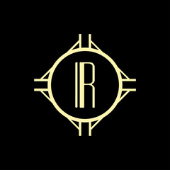 Art Deco modern monogram