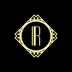 Art Deco modern monogram